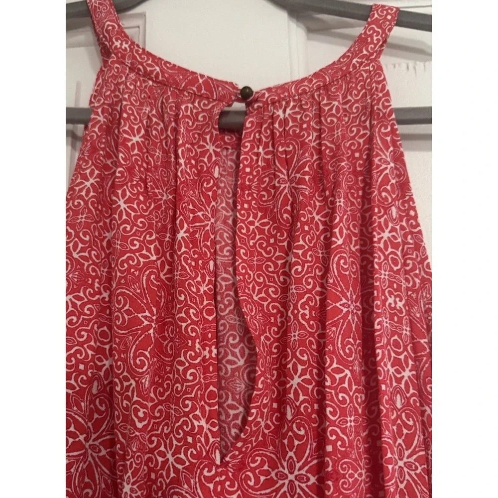 GAP NWT Pink Print Halter Romper Medium Drawstring Waist Pockets Summer Vacation